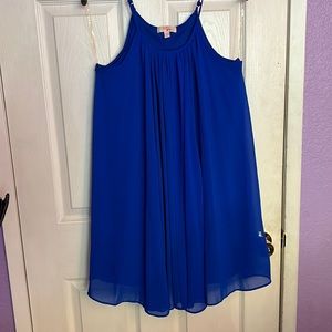 Short blue summer dress